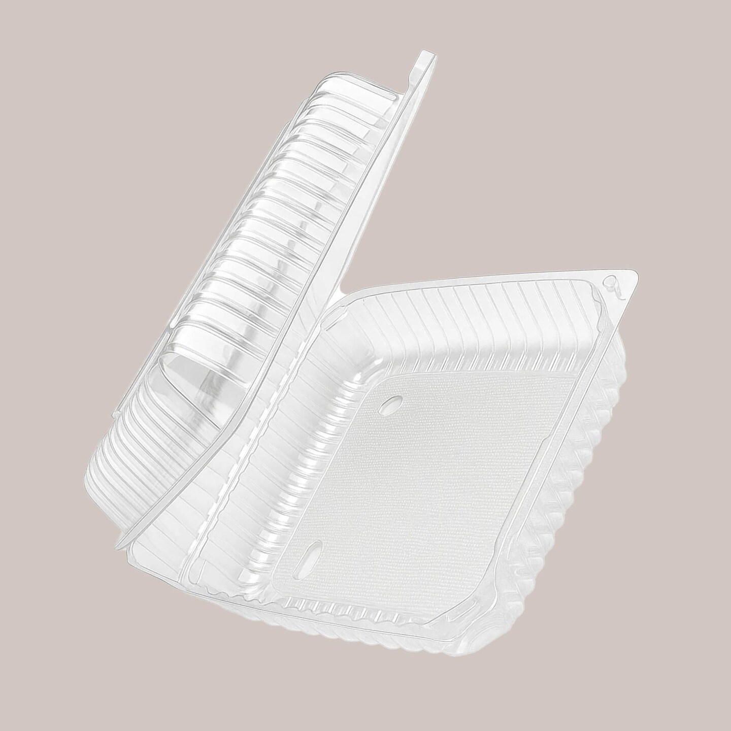 15 Count Clear Hinged Containers 10x4 Inch Food Storage Boxes