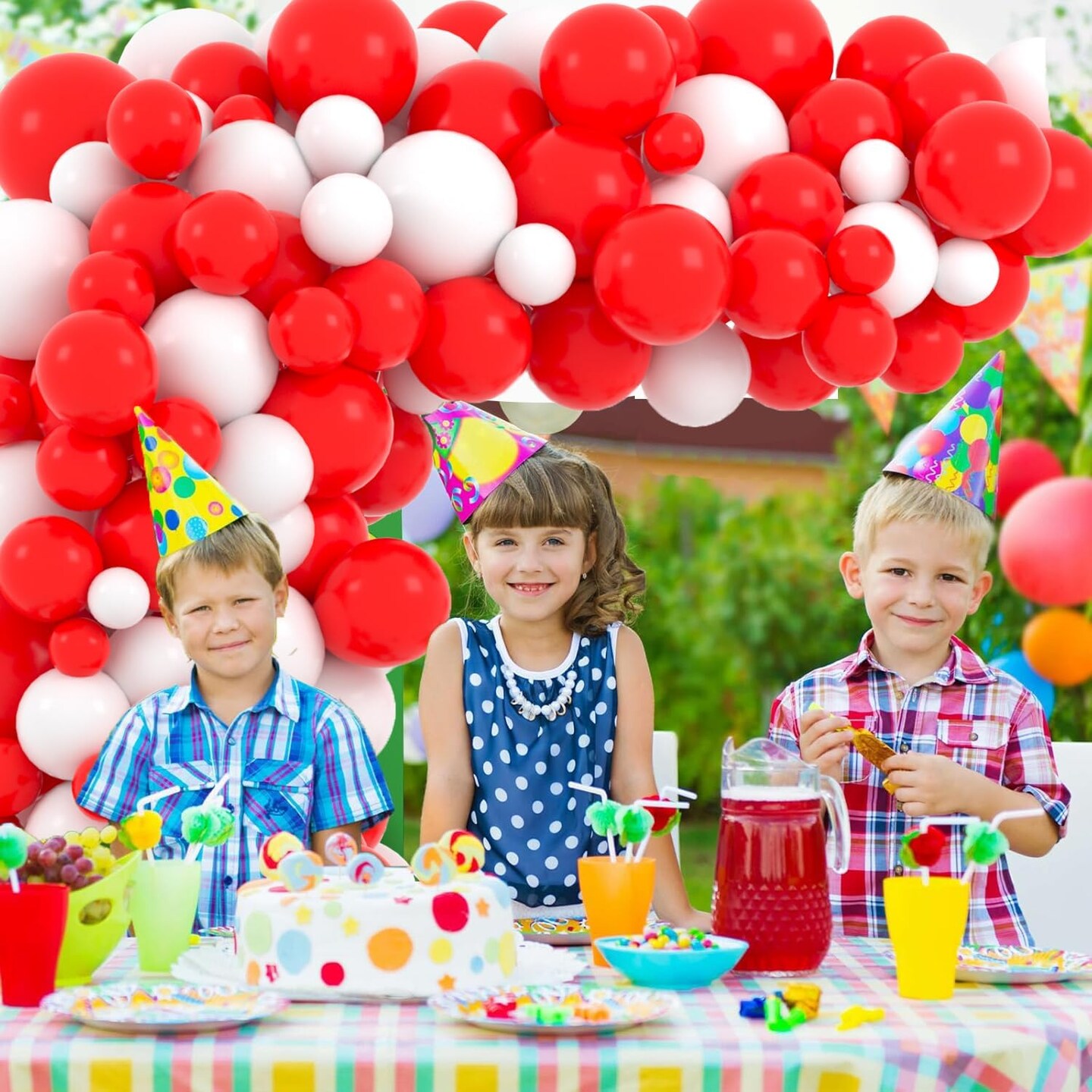Red and Blue Balloons,50pcs 12 Inch Black Red Blue Confetti Silver Latex Balloons for Man Boys Kids Baby Shower Birthday Graduation Party Decorations