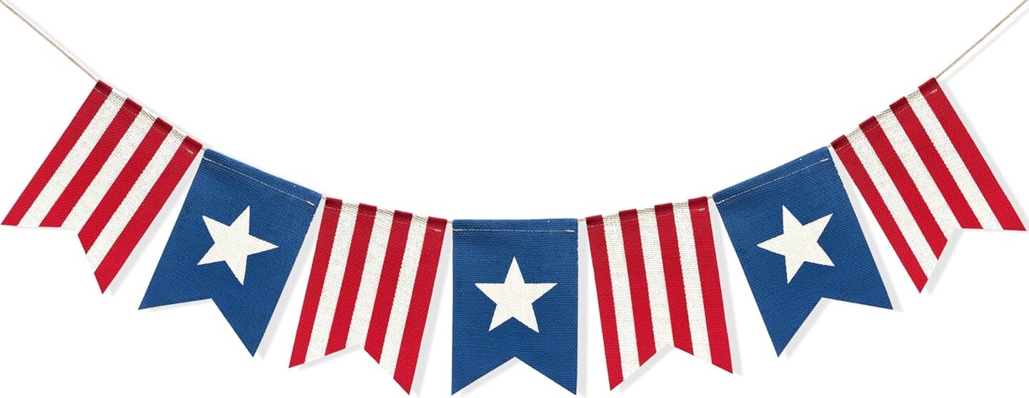 American Flag Bunting Banner 4th of July Decorations