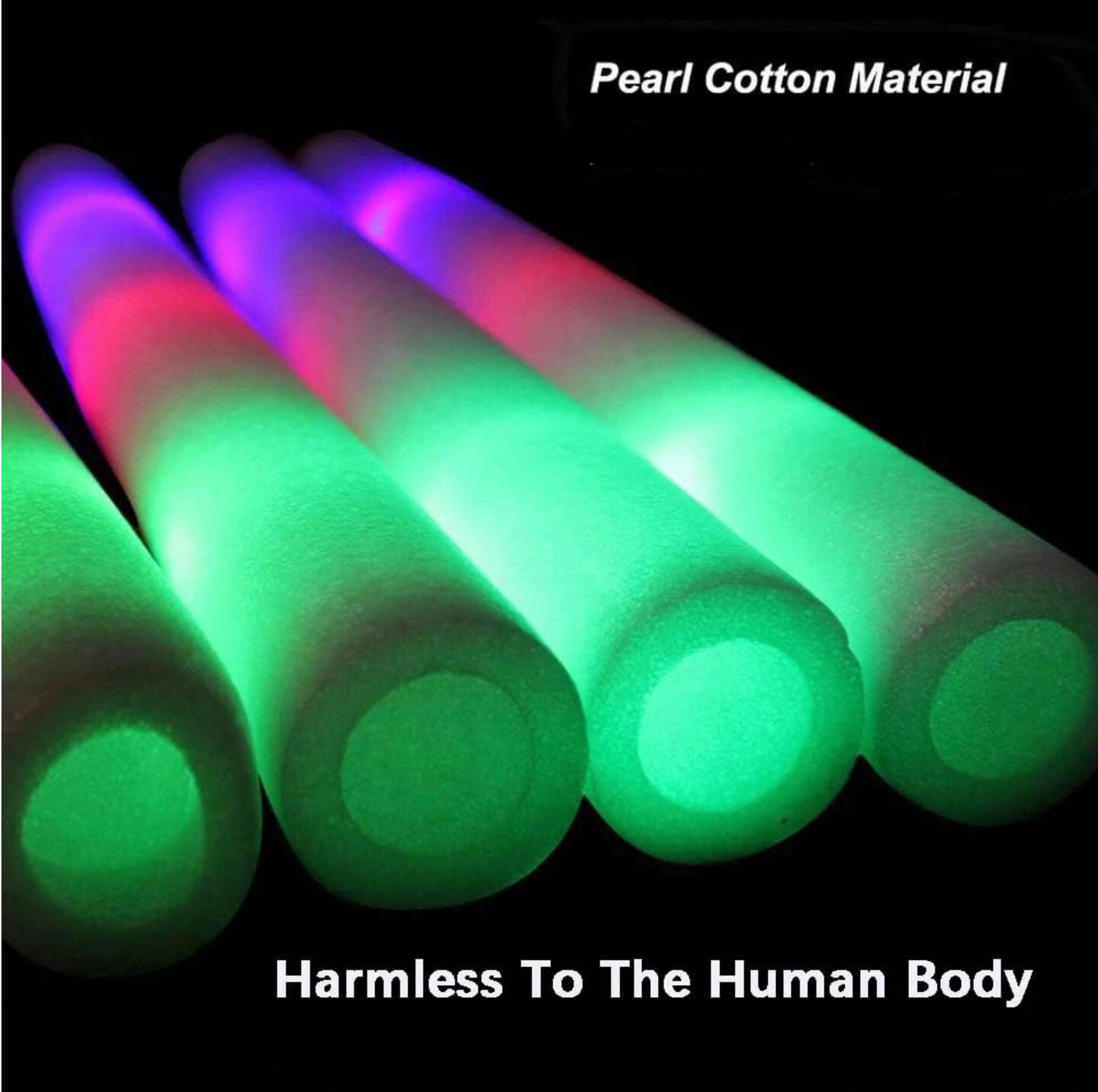 40 Piece LED Foam Light Sticks with 5 LED Light & 3 Flicker Modes — Glow Sticks for Parties, Weddings, Sports, Camping & Holiday Events