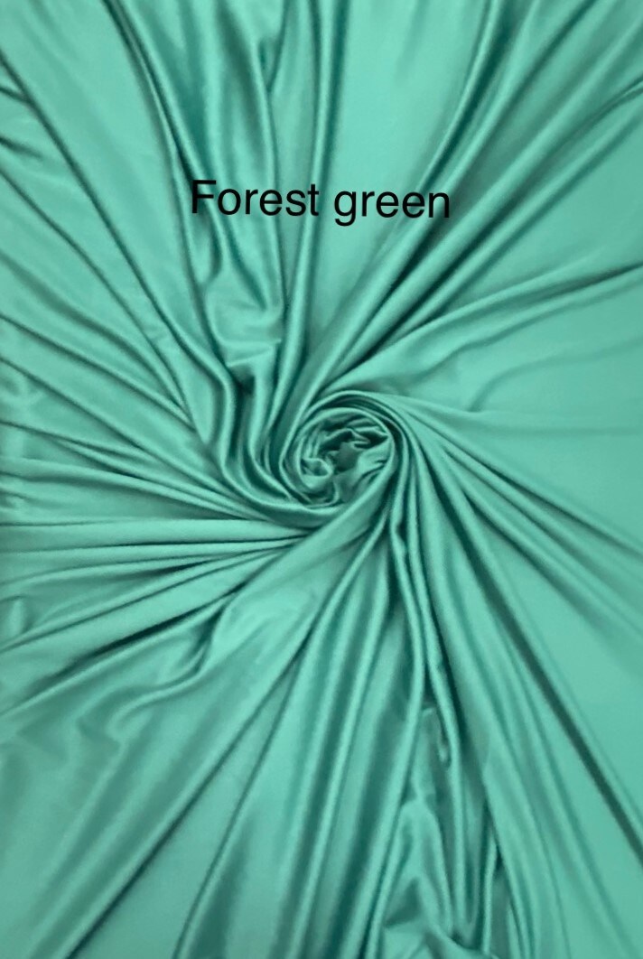 green fabric for dresses Buy Casino Shiny Hunter Green Spandex 4 Way Stretch Satin Fabric