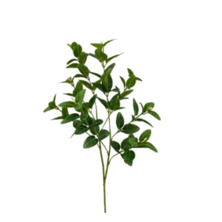 27" Faux Variegated Laurel Spray – Artificial Greenery Stem with 90 Leaves-13580GN