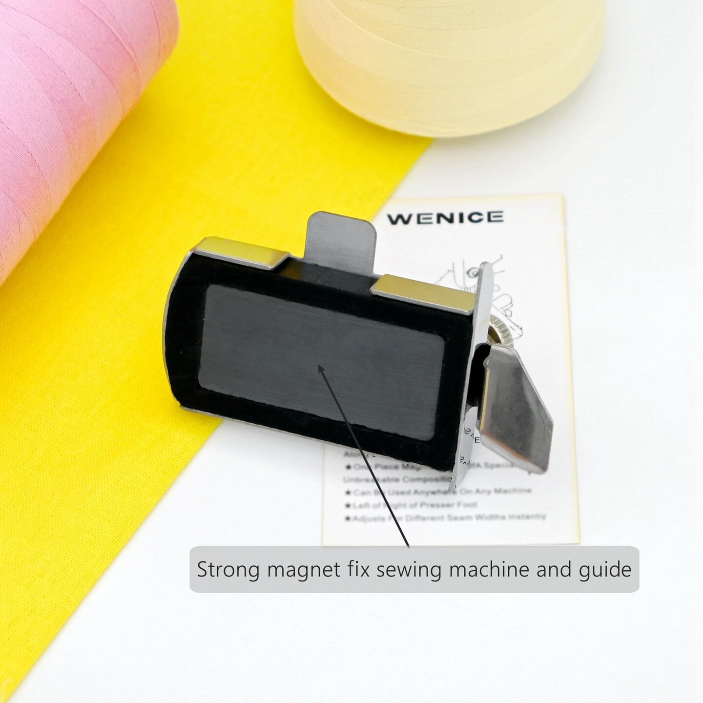 Magnetic Seam Guide for Sewing Machine,Guide Sewing Foot,Hem Guide,WENICE Sewing Machine Accessories 1Pcs