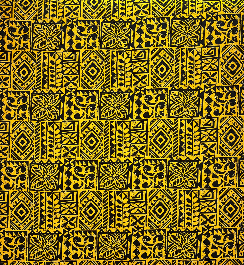 1 Yard Traditional Polynesian Tapa Light Barkcloth Fabric 100% Cotton, 45 inches Width