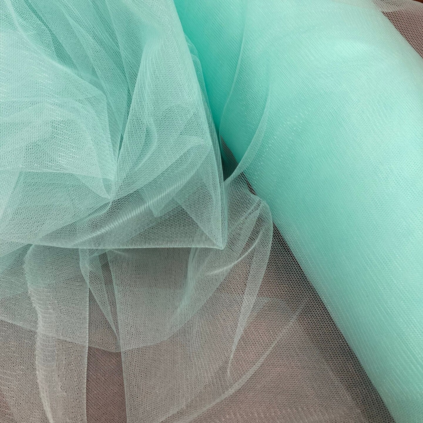 1 Yard 2-Way Stretch Nylon Net Mesh Fabric, 60" Width Lightweight Sheer Mesh for Gowns, Dancewear & Costumes