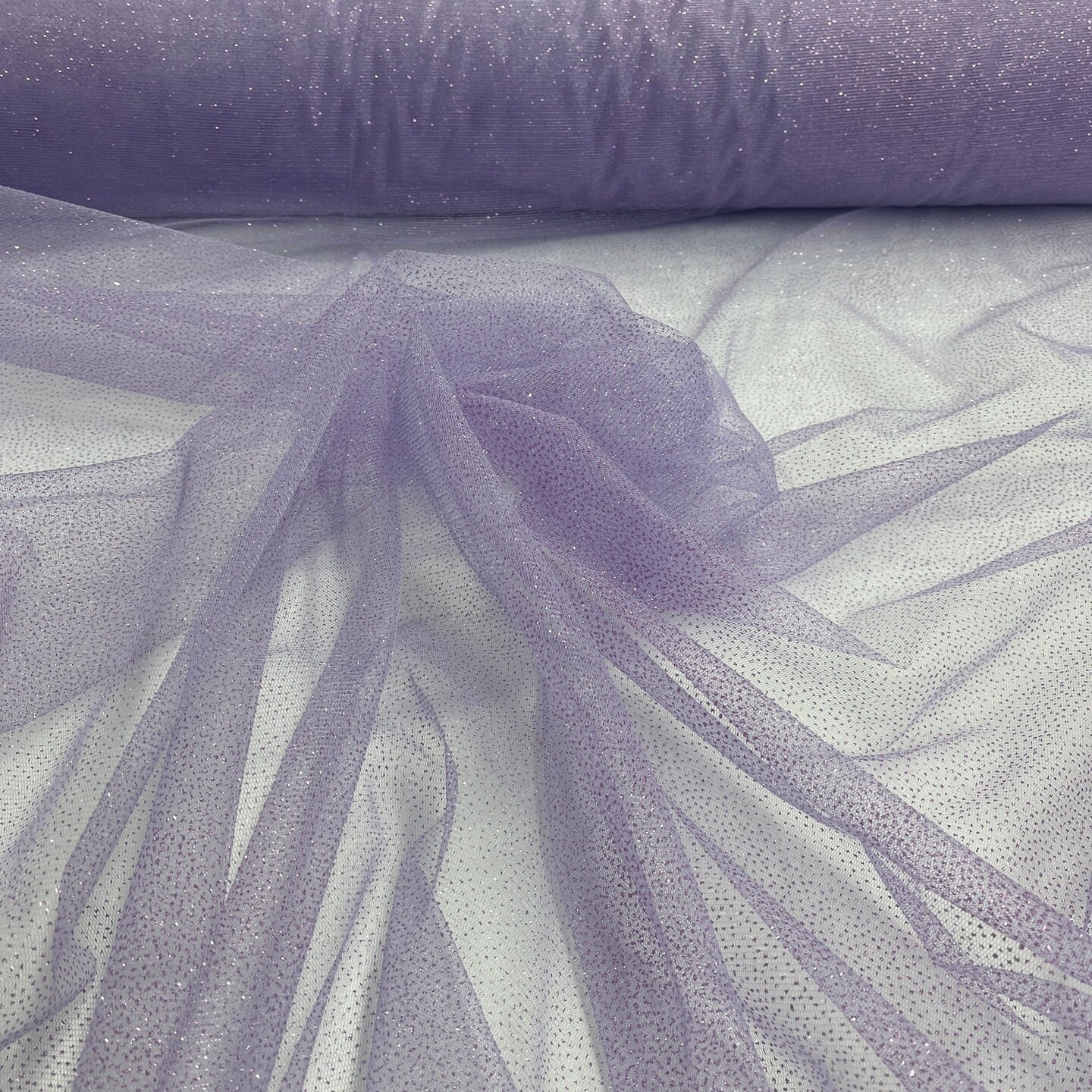 1 Yard Glitter Mesh Fabric 60" Width, 100% Polyester Sheer Sparkle for Dresses & Decor