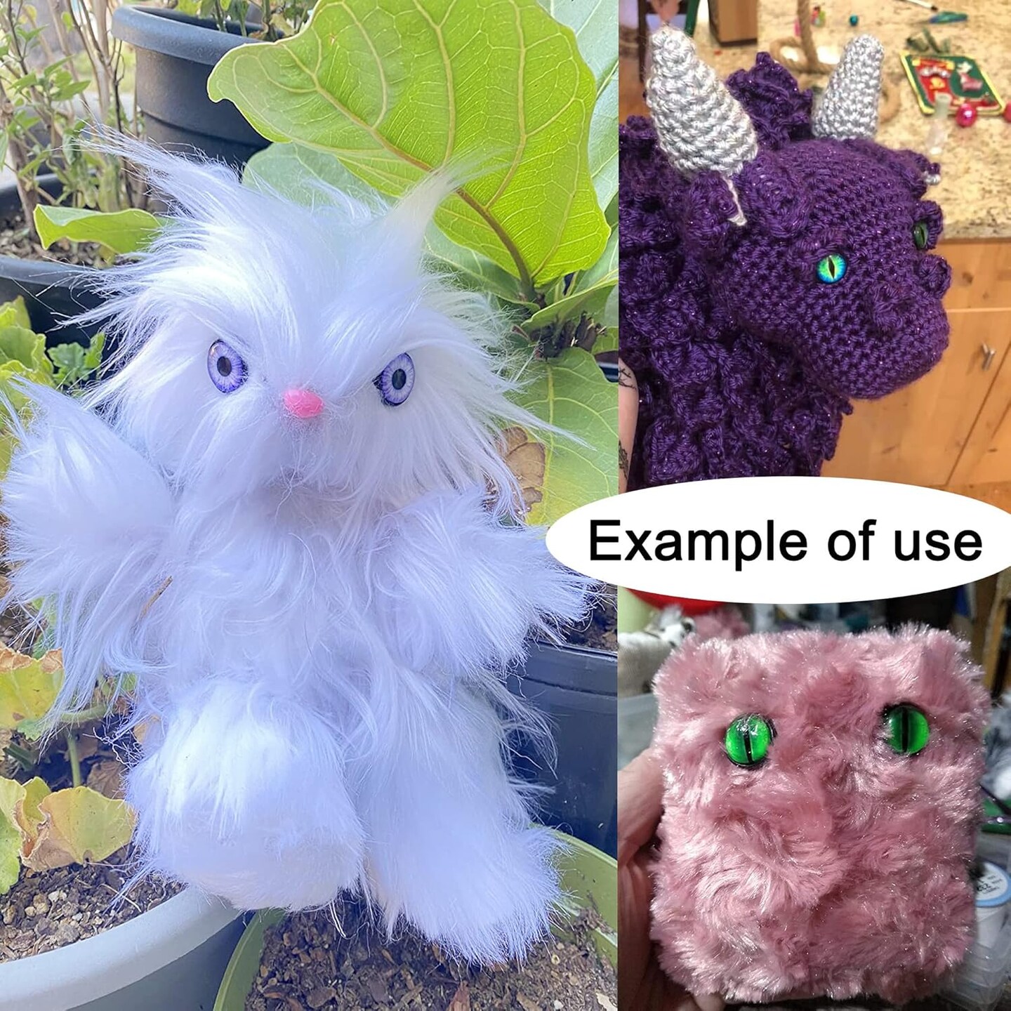 40PCS 9MM Dragon Safety Eyes for Amigurumi, Plush Animals & DIY Crafts – Glass Eyes with Washers