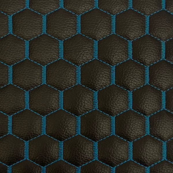 1 Yard Honeycomb Quilted Faux Leather Vinyl Fabric For Upholstery Car Seats Crafts Wall 54&#x22; Width