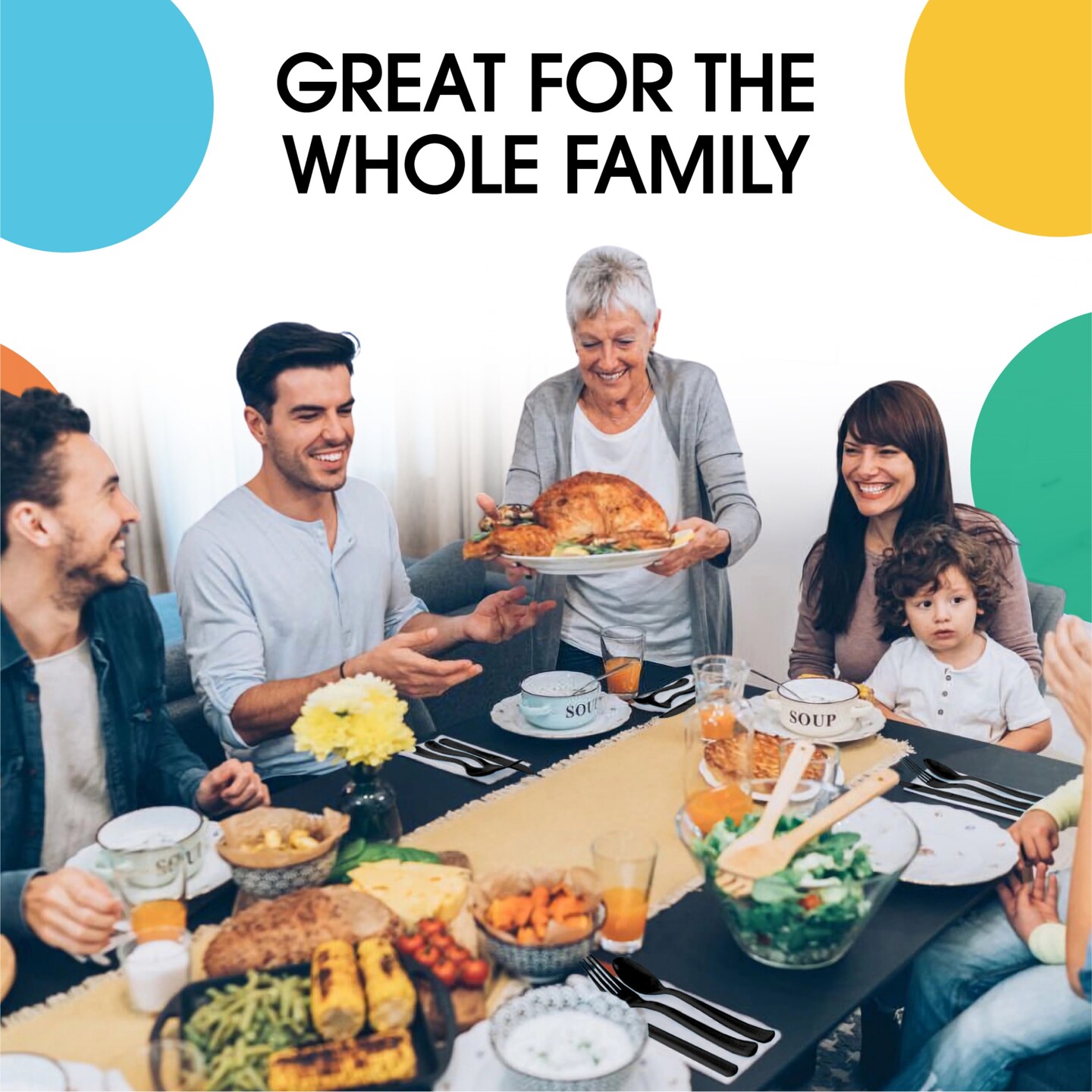 Party Solids 100 Pcs Disposable Utensils – Heavy Duty Plastic Cutlery Set – Premium Plastic Forks, Spoons or Knives for Parties, Events, Catering & Tableware Supplies by Exquisite