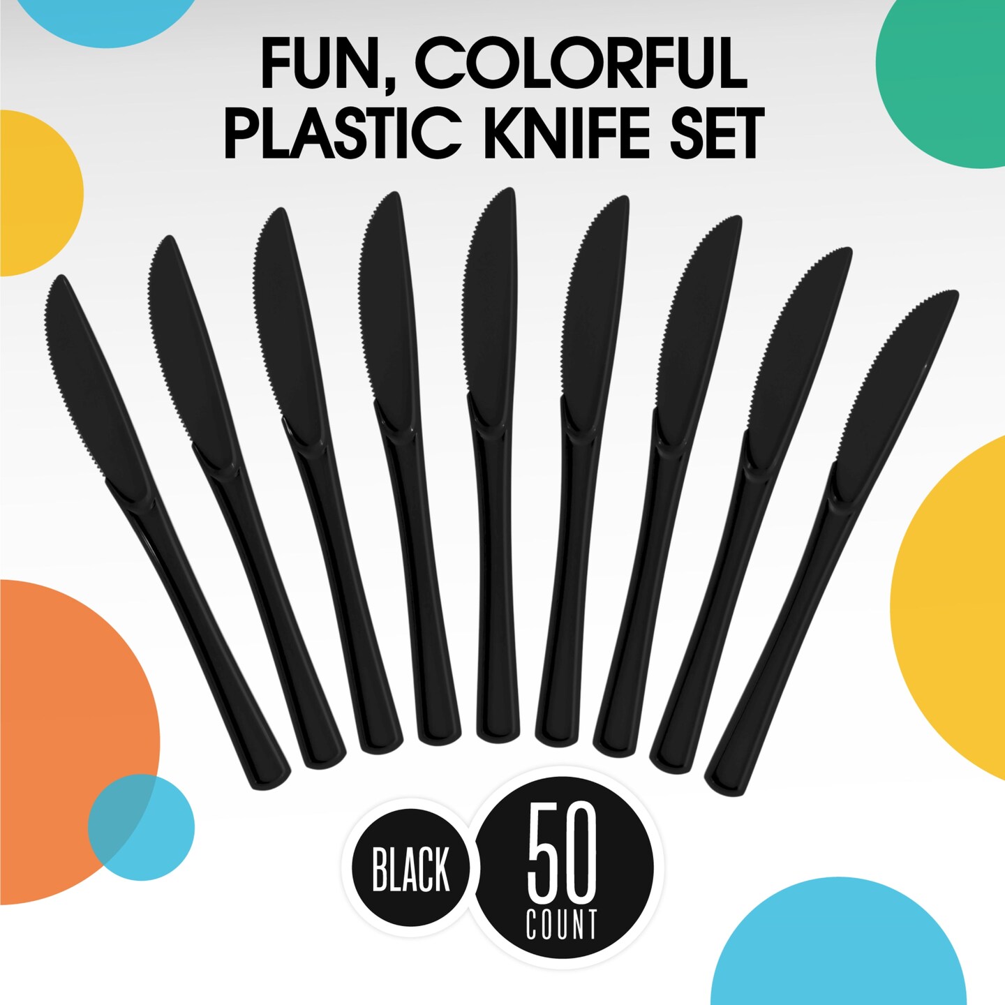 Party Solids 100 Pcs Disposable Utensils – Heavy Duty Plastic Cutlery Set – Premium Plastic Forks, Spoons or Knives for Parties, Events, Catering & Tableware Supplies by Exquisite