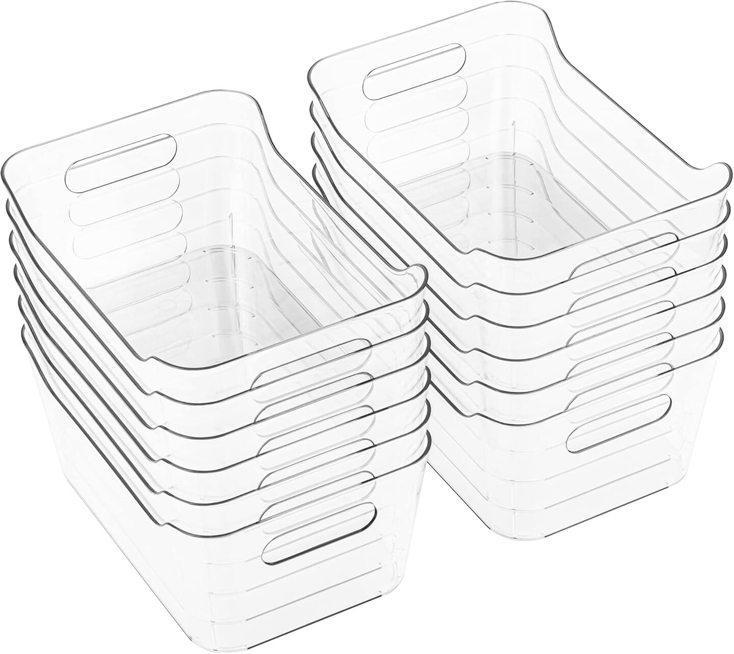 12 Pack Plastic Storage Bin