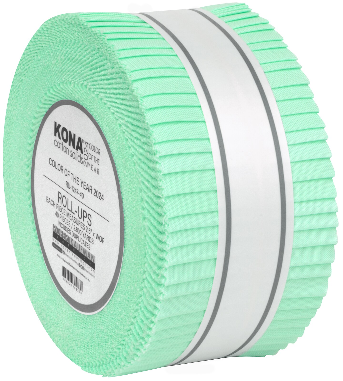 Kona Solid 2.5&#x22; Strip Roll (Jelly Roll / Roll Up) in Julep (2024 Color of the Year) by Robert Kaufman for Robert Kaufman (RU-1247-40)