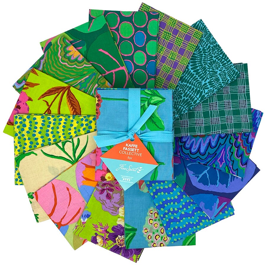 Kaffe Fassett Fat Quarter Bundle in 2025 Cool by Kaffe Fassett Collective for Free Spirit (FB4FQGP.COOLFEB25)