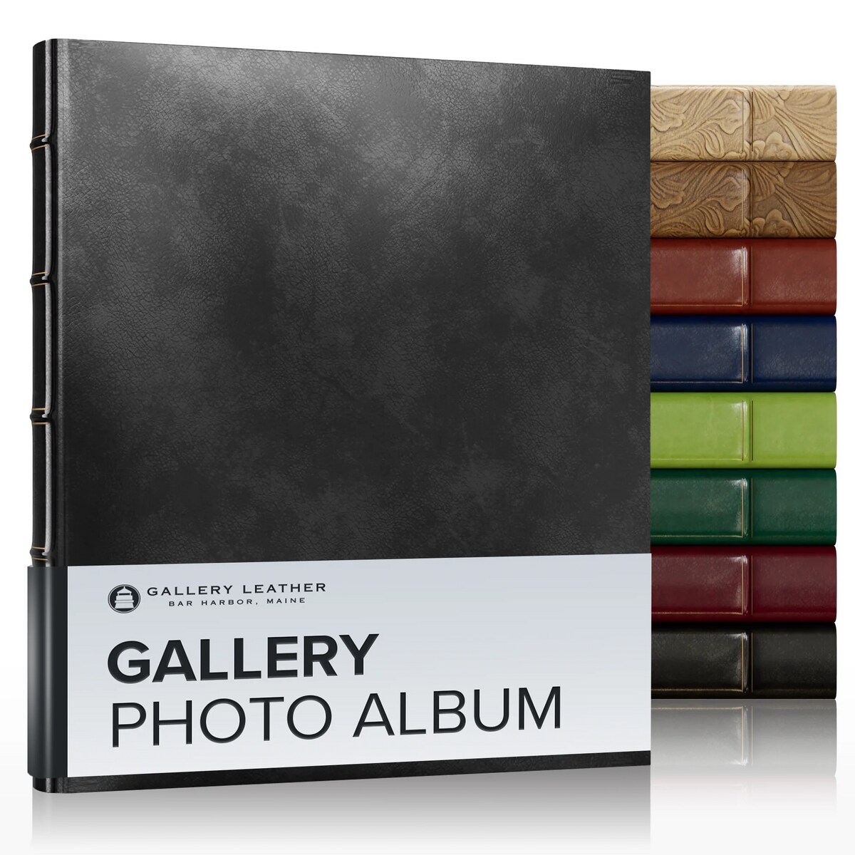 Gallery Leather Photo Album 4x6-3 Ring Binder Photo Album, 60 Pages for 120 Photos, Fillable, Can Fit 8x10 and 5x7 Photos, Handcrafted - 11.75 x 10.5 &#x22;