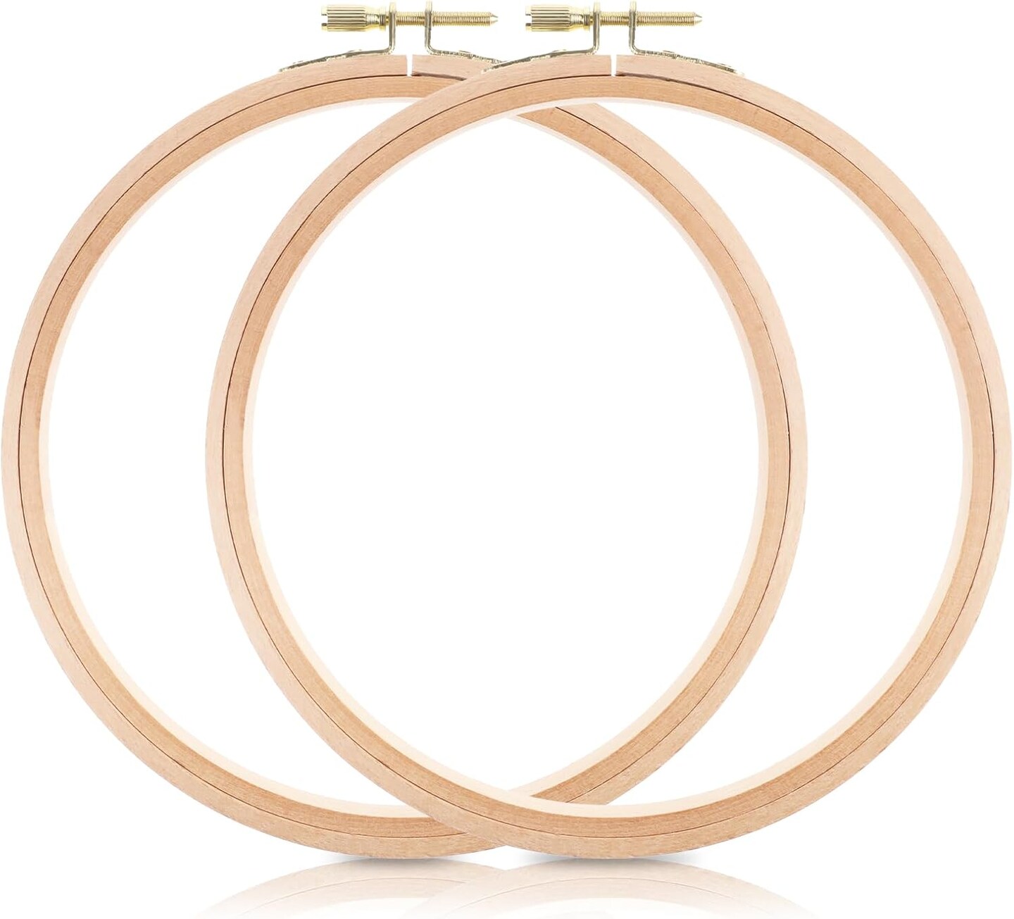 2 Pieces Wood Embroidery Hoops, 7 Inch Wooden Cross Stitch Hoops