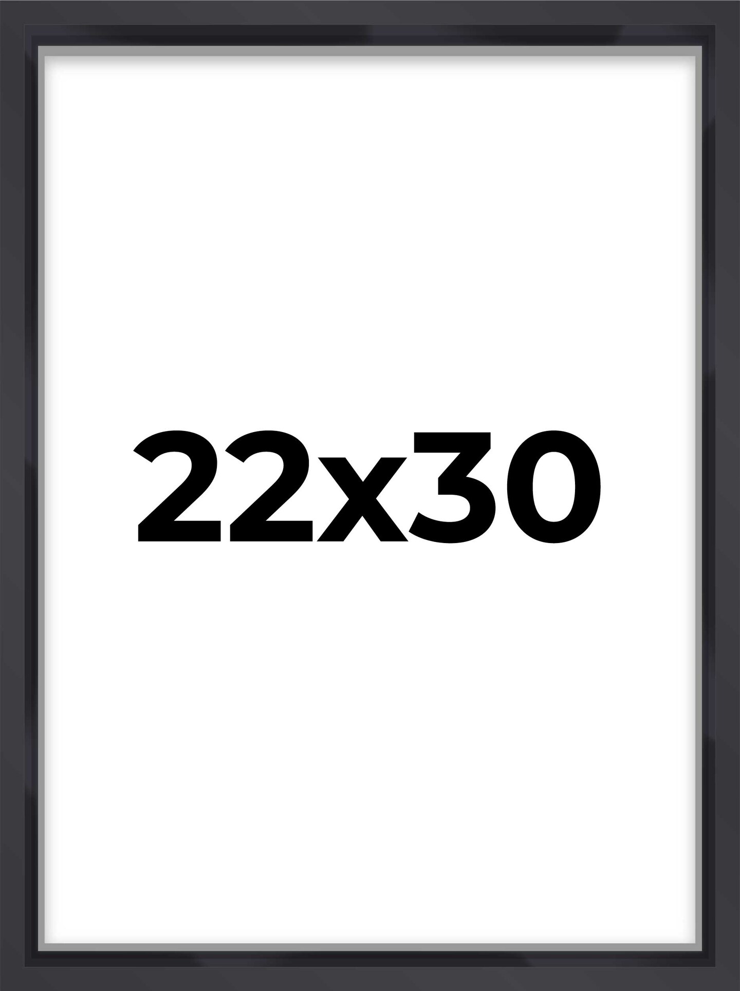 22x30 Shadow Box 3/4" Depth Black Picture Frame - UV Acrylic, Backing, Hanging Hardware