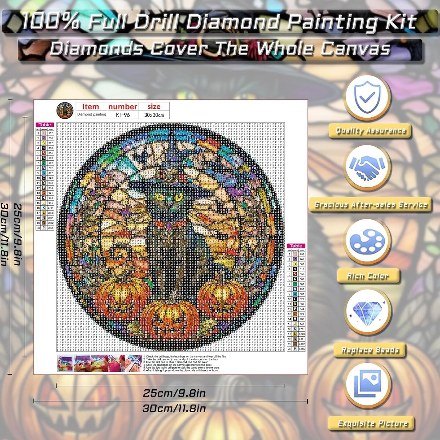 11.8x11.8in - Halloween Diamond Painting Kits for Adults