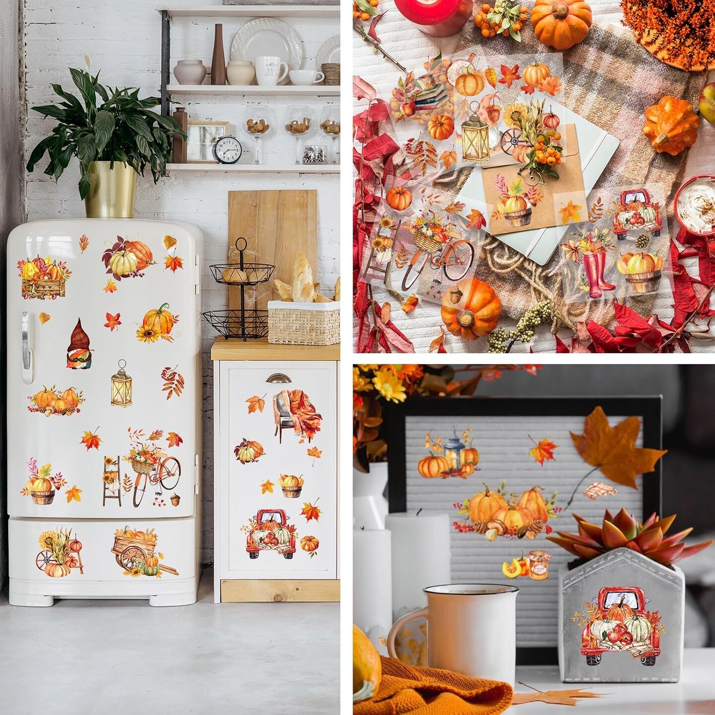 20 Sheets Fall Thanksgiving Rub on Transfers for Crafts