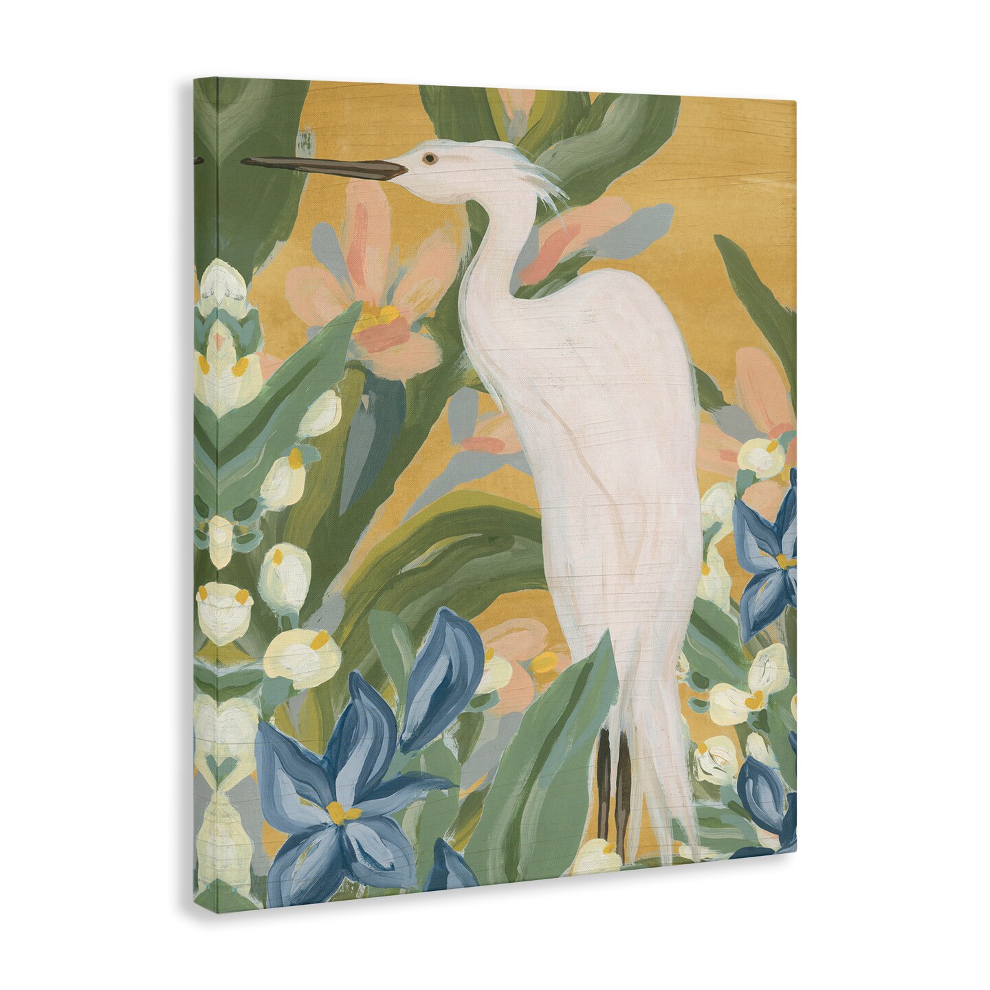 Stupell Industries Tropical Egret Painting Canvas Design By June Erica Vess