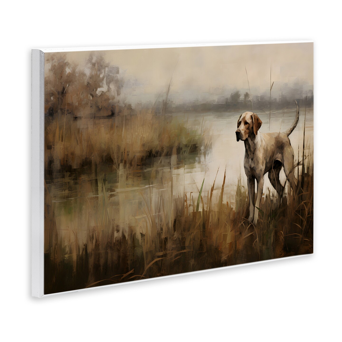 Stupell Industries Hunting Dog in Nature Wall Plaque Design By Petal Prints Design