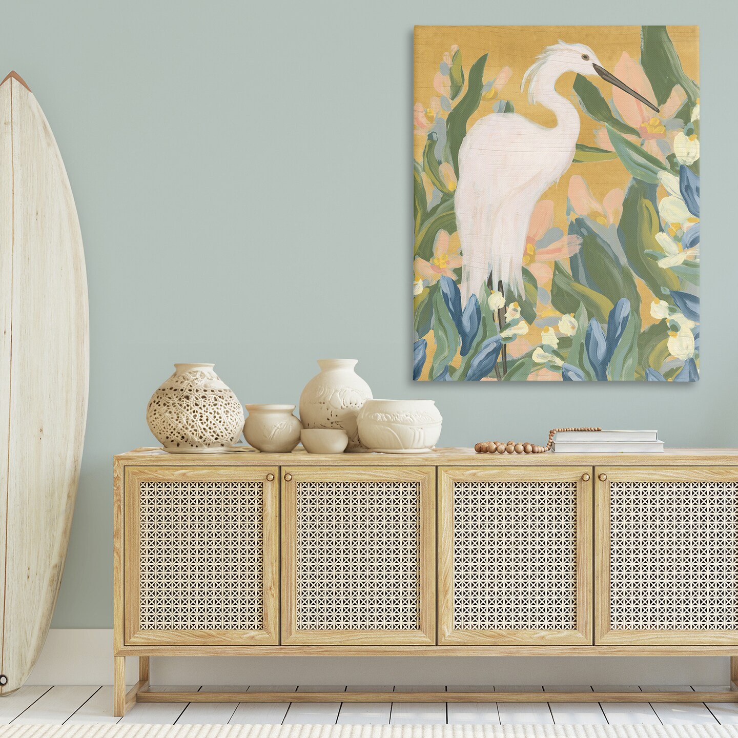 Stupell Industries Egret & Lake Vegetation Canvas Design By June Erica Vess