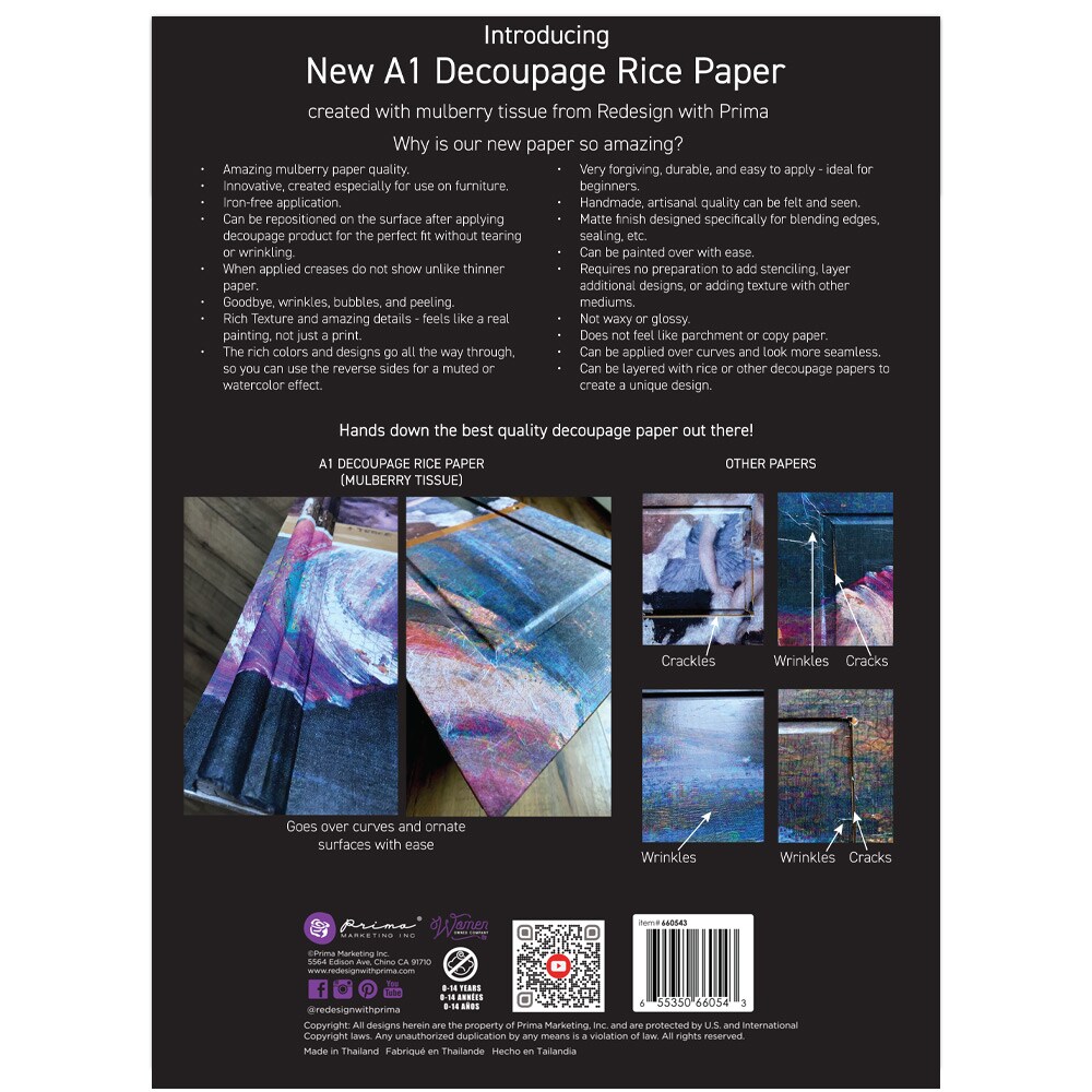 Redesign A1 Decoupage Rice Paper (Mulberry Tissue Paper) &#x2013; Hilltop Castle - 23.4&#x2033;X33.1&#x2033;
