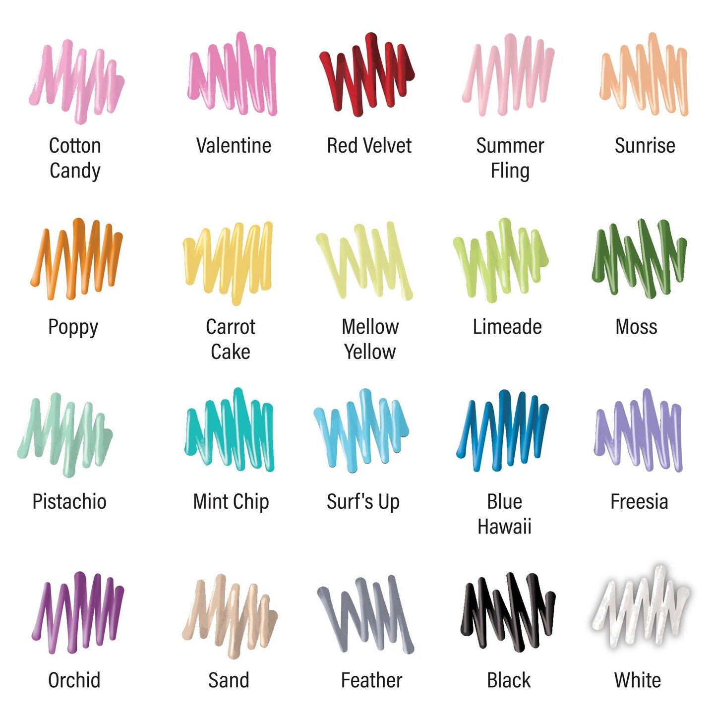 Tulip Puff Paint Mellow Rainbow, Multi-Surface Craft Paint,  .75 fl oz 20 Pack
