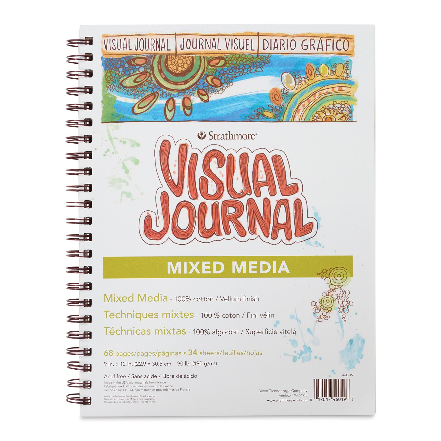 Strathmore Mixed Media Visual Journal - 12&#x22; x 9&#x22;, 34 Sheets