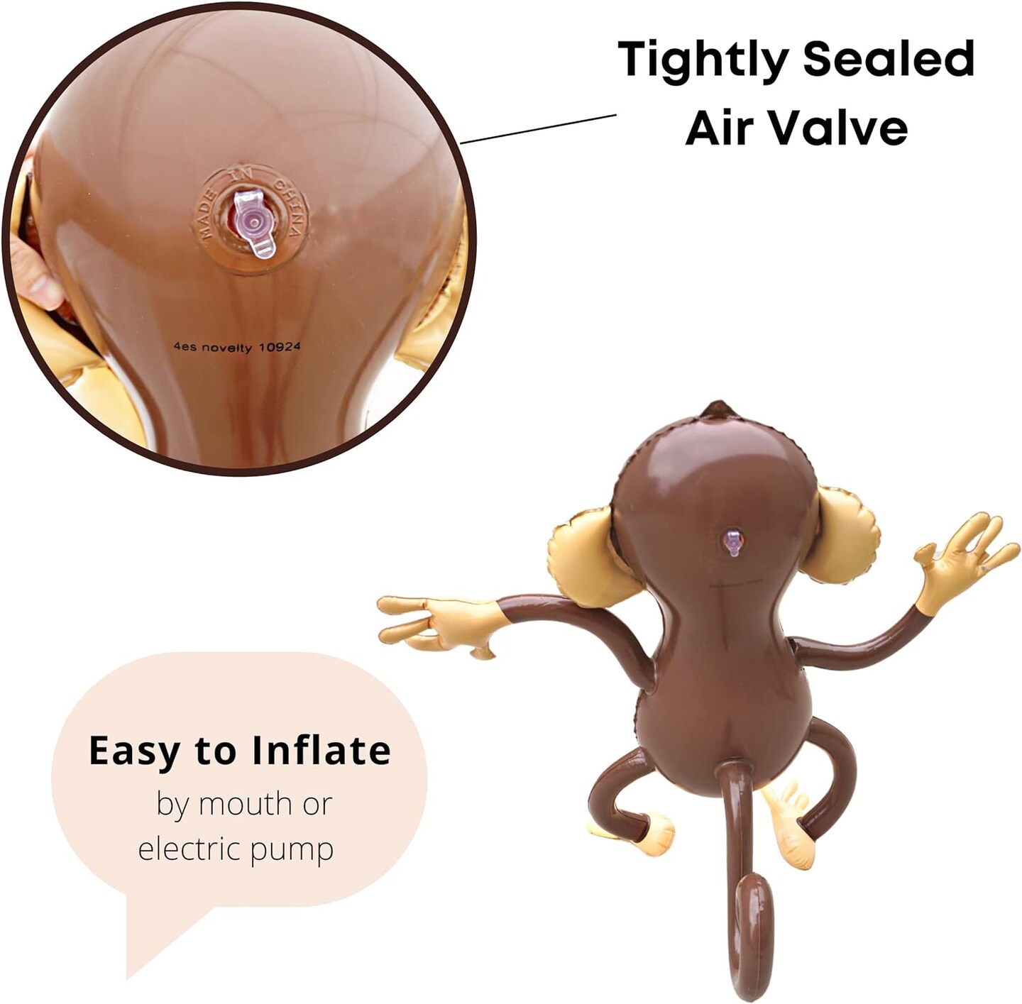 4E's Novelty Inflatable Monkey 2-Pack, 27" for Jungle Decorations & Safari Birthday decorations!