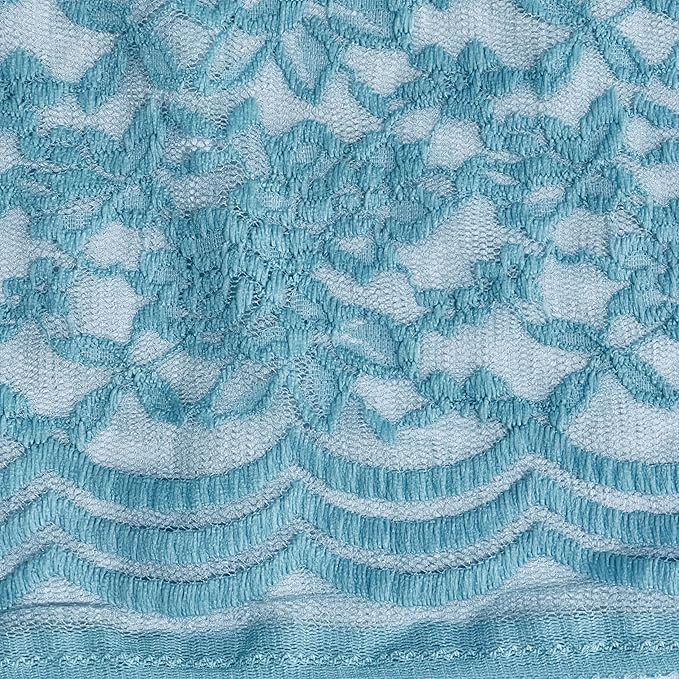 FabricLA Nylon Spandex Lace Fabric | Scallop Pattern