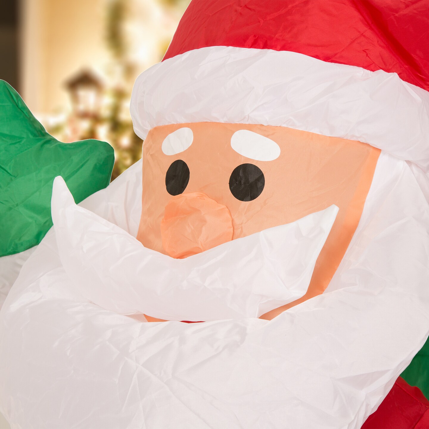 7FT Lighted Inflatable Santa Sleigh Decor