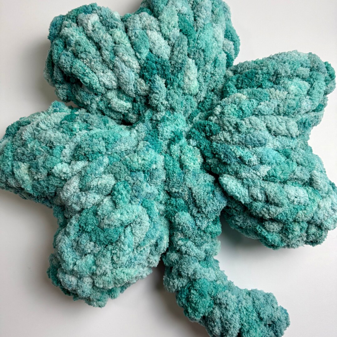 Hand Knit Shamrock Stuffie