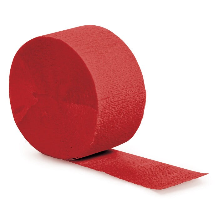 Classic Red Crepe Streamers 81 ft