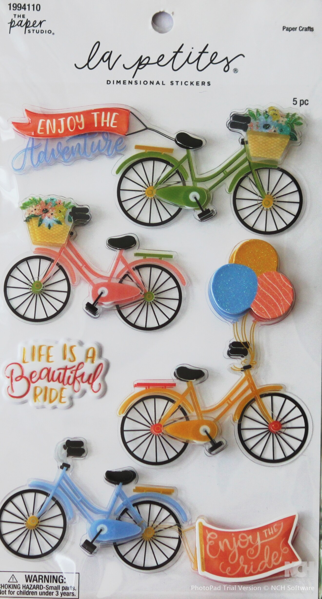 La Petites Enjoy The Adventure Bicycles Dimensional Stickers