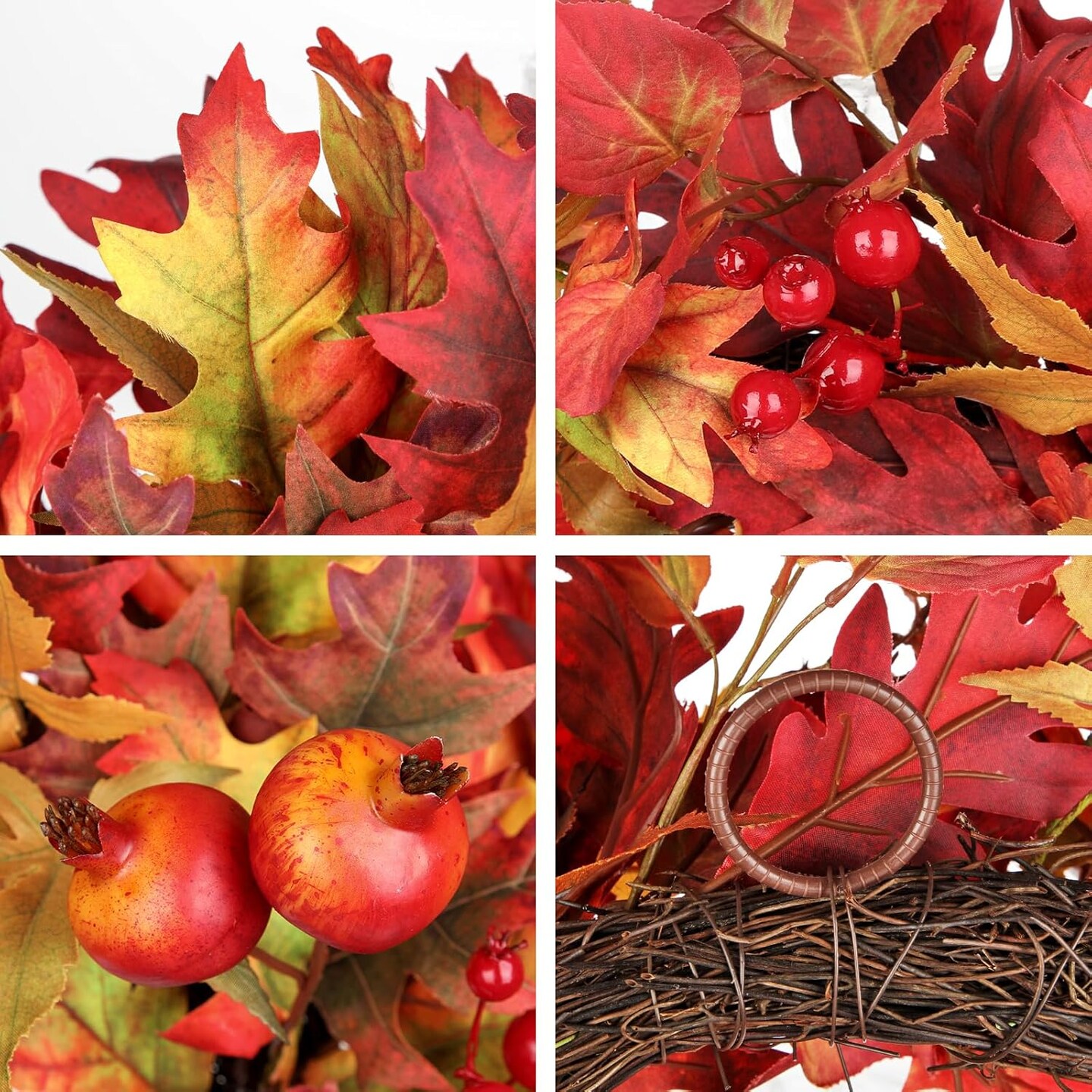 24 Inch Fall Wreaths(24in Wreath)6&#x22;D x 24&#x22;W x 24&#x22;H