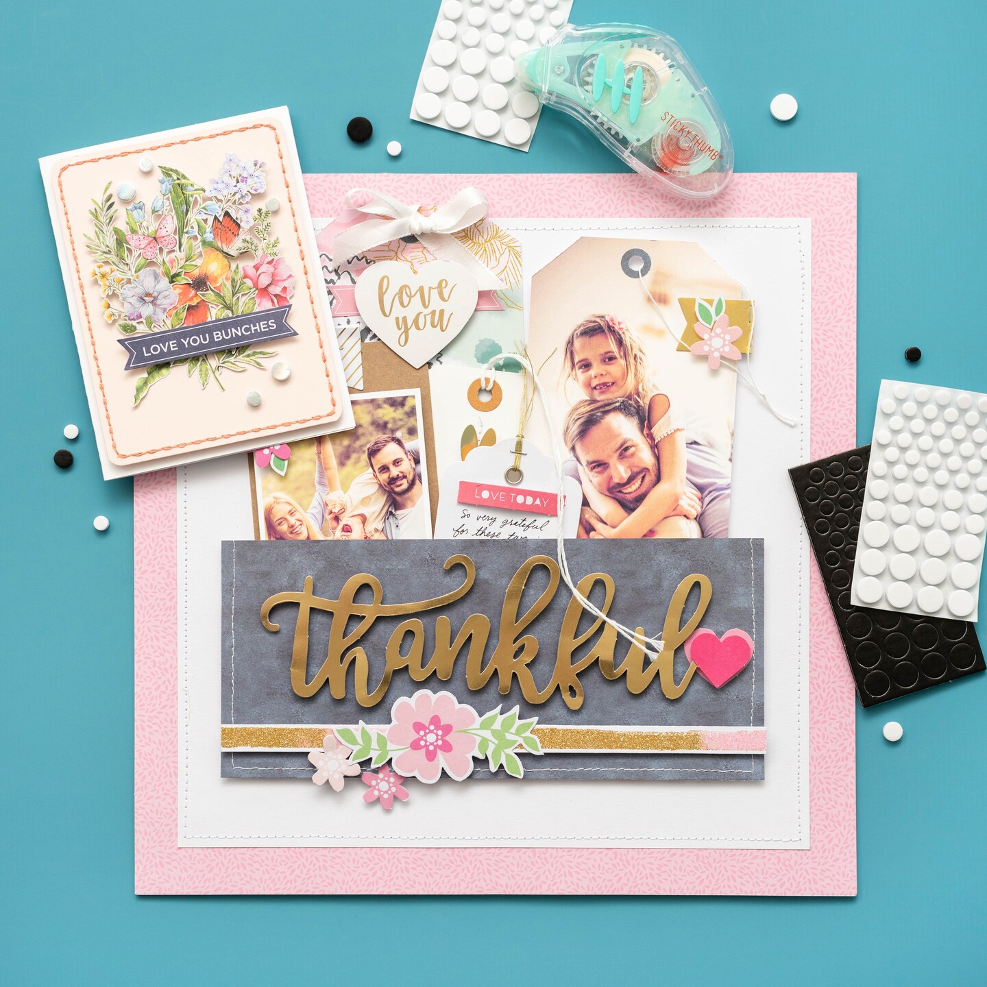 Sticky Thumb Dimensional Adhesive Foam 275/Pkg-Black Dots, Assorted Sizes