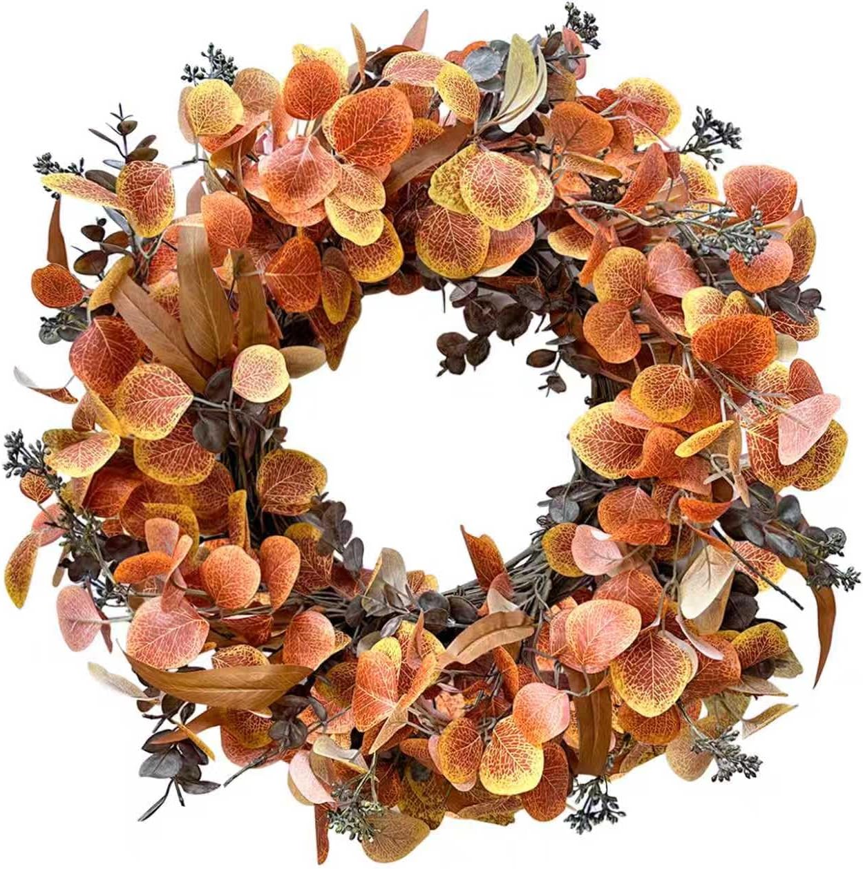 Rina Fall Wreaths for Front Door Outside 22 Inch, Fall Outdoor Wreath ...