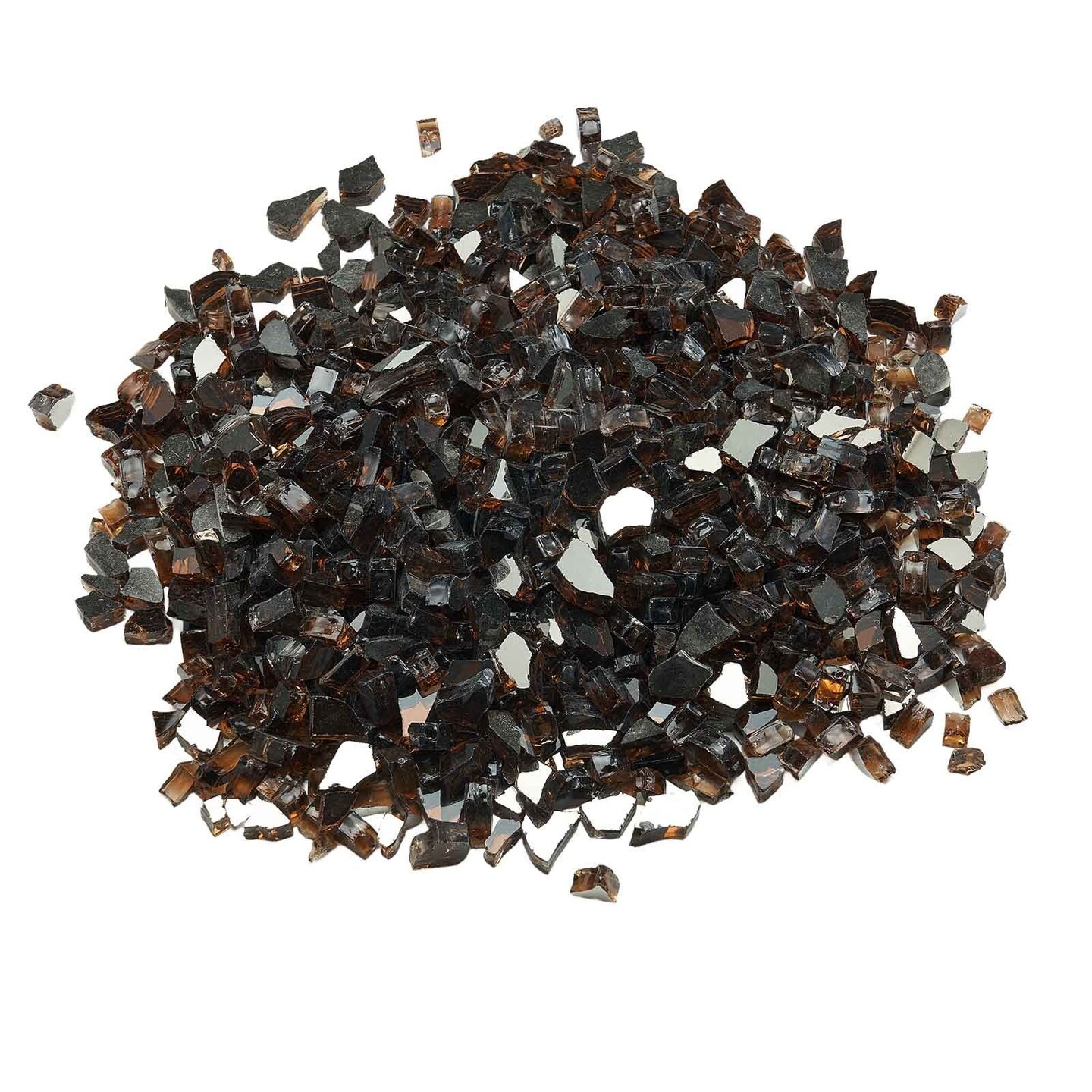 20 LBS Fire Glass 1/2-Inch Fireplace Glass Rocks for Fire Pit Table Copper