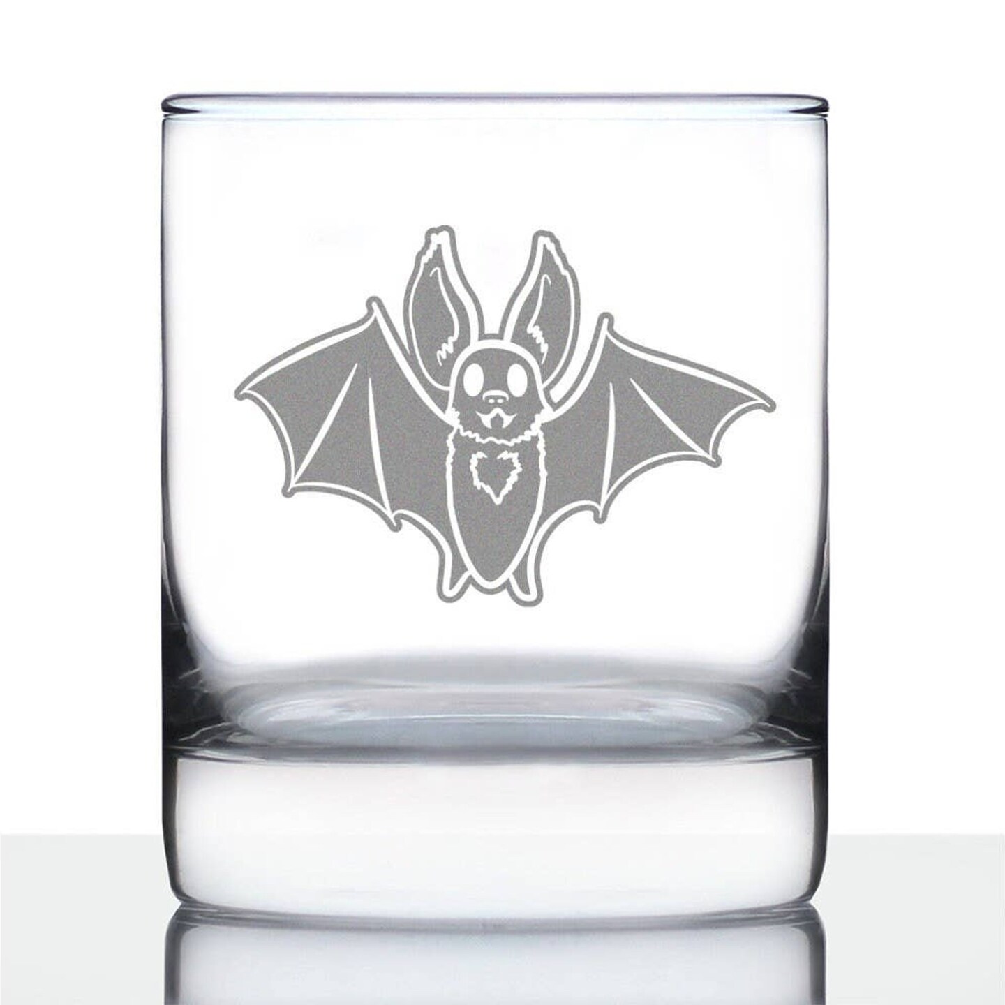 Edge Collections - Clear - Bat Whiskey Rocks Glass Halloween - 1 Piece ...