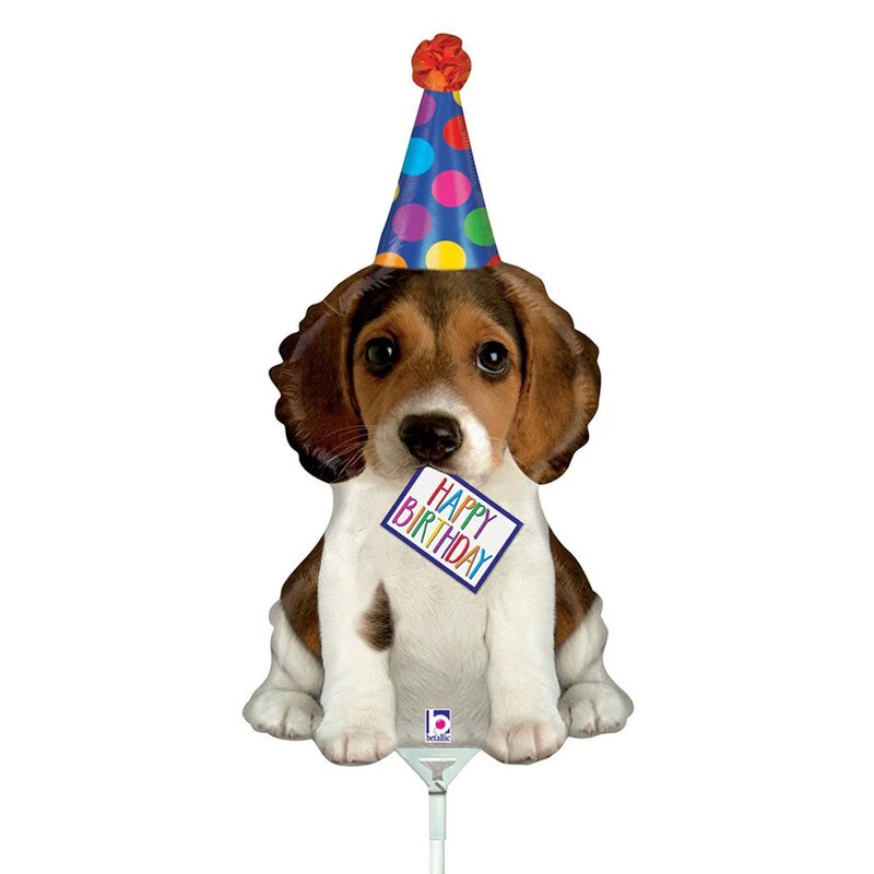 Birthday Puppy Mini Balloon Shape 14&#x22; Air Fill Only