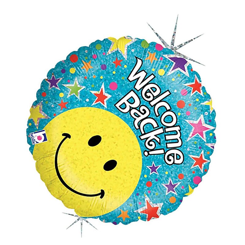 Betallic&#xAE; 18 Inch Welcome Back Smiley Balloon