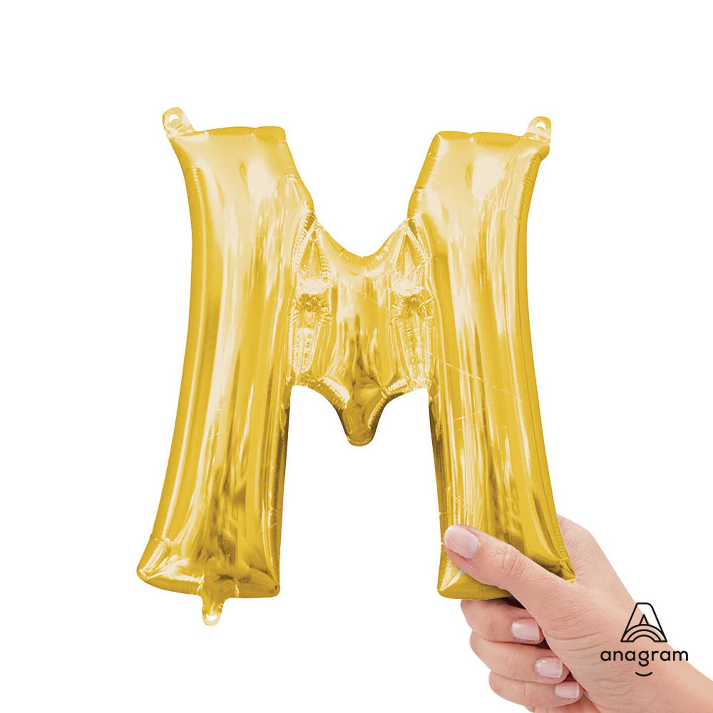 Anagram&#xAE; 16&#x22; Gold Letter M Balloon Air Fill Only Foil Mylar