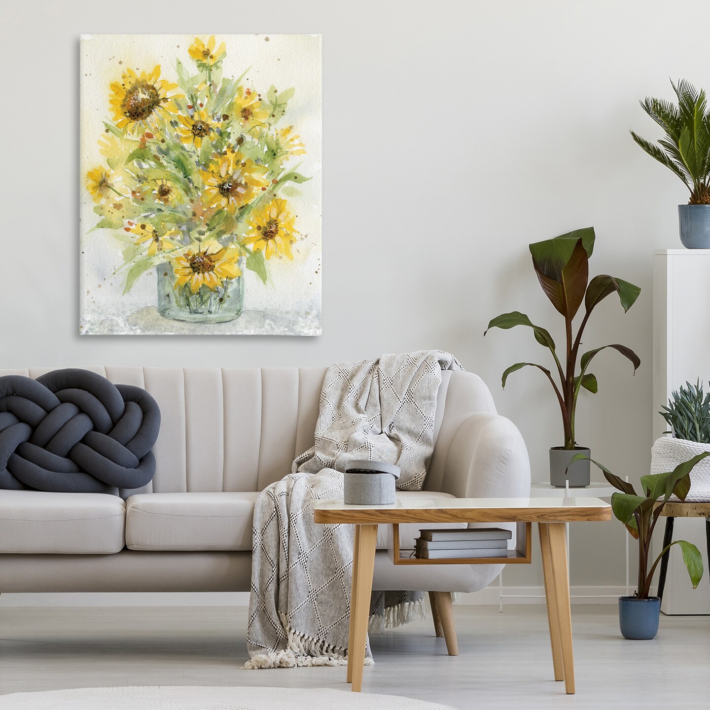 Stupell Industries Speckled Sun Flowers Vase Canvas, design by Patti Bishop