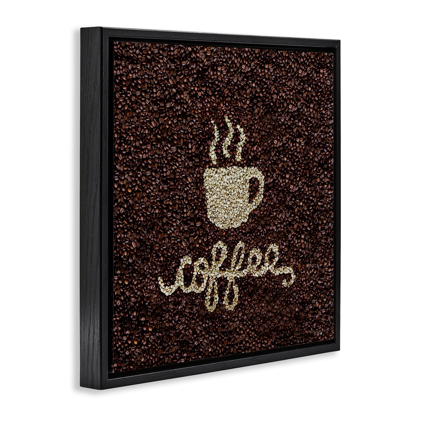 Stupell Industries Coffee Bean Pattern Floating Frame, design by Seven Trees Design
