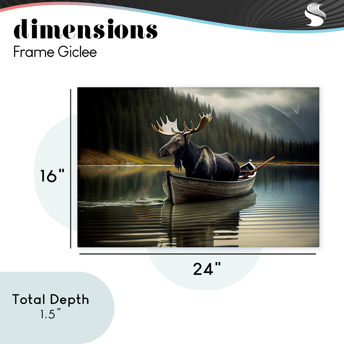 Stupell Industries Moose in Canoe Tranquility Canvas, design by Sasha