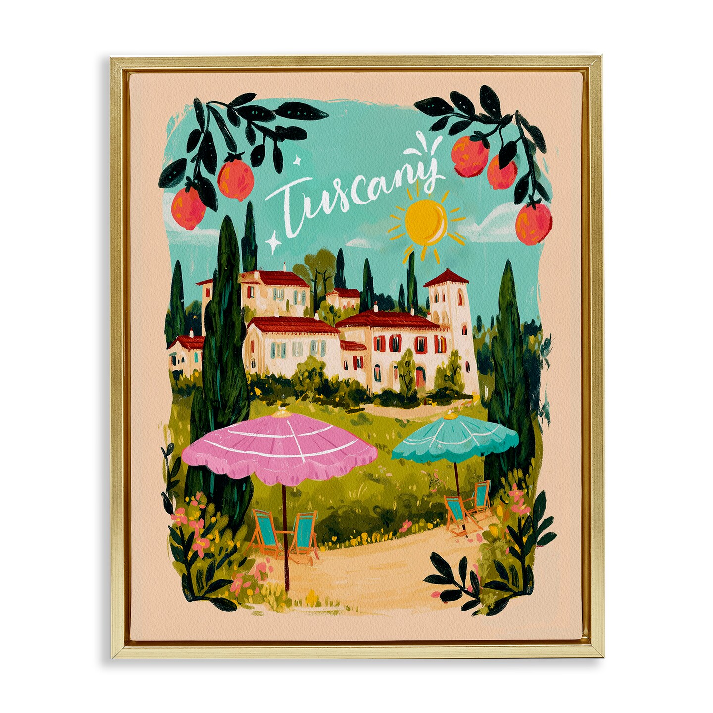 Stupell Industries Fruit Bordered Tuscany Floating Frame, design by Yen