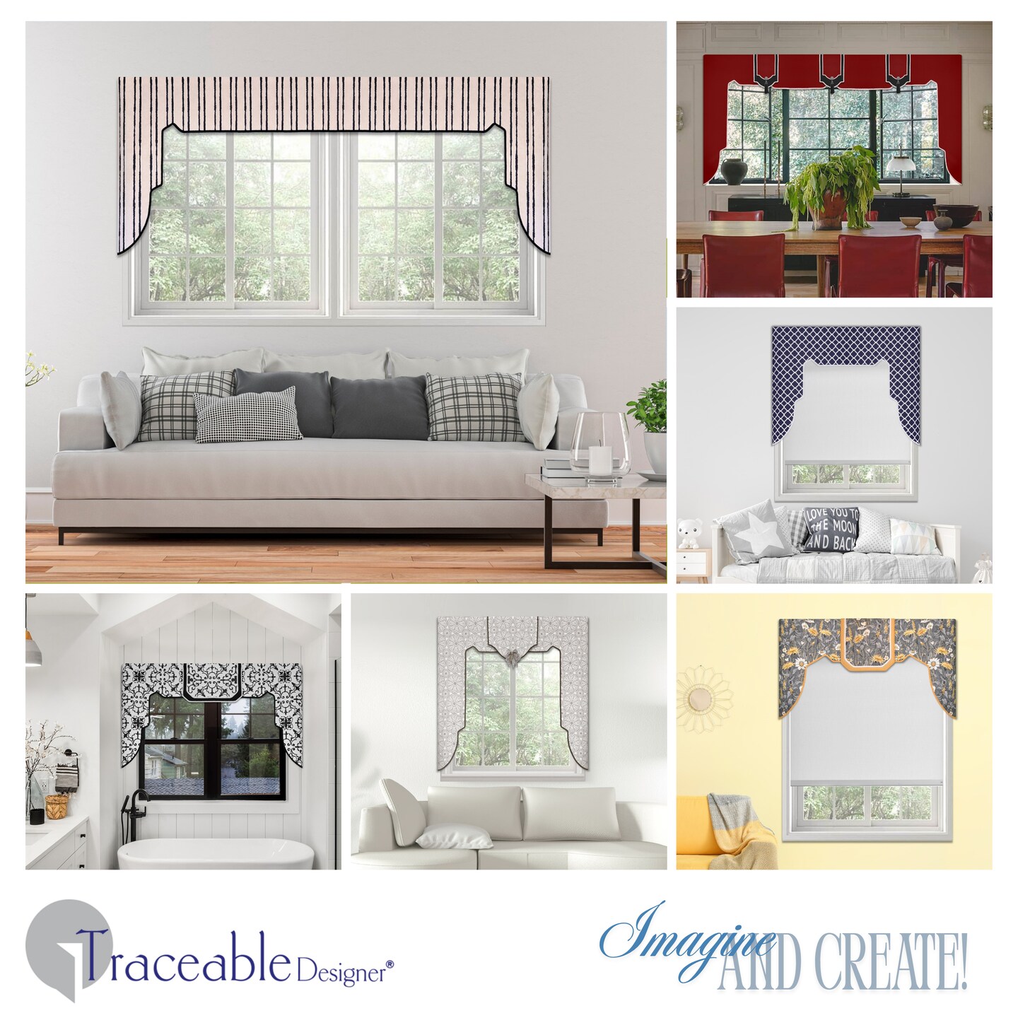 Straight Lambrequin Valance Kit – Make Custom No-Sew Rod-Pocket Window Treatments Without Sewing