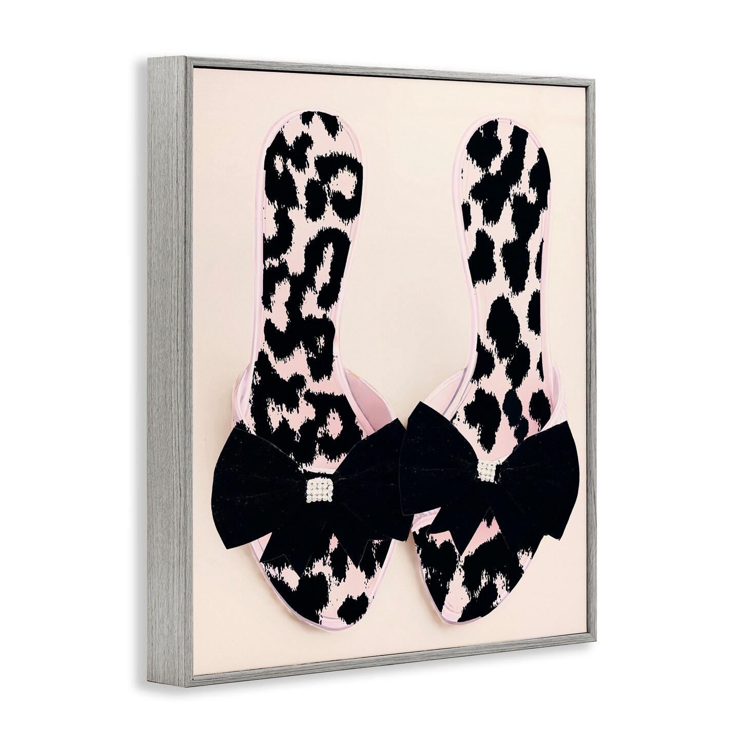 Stupell Industries Cat Walk Spotted Shoes Framed Giclee, design by Annabelle Hall