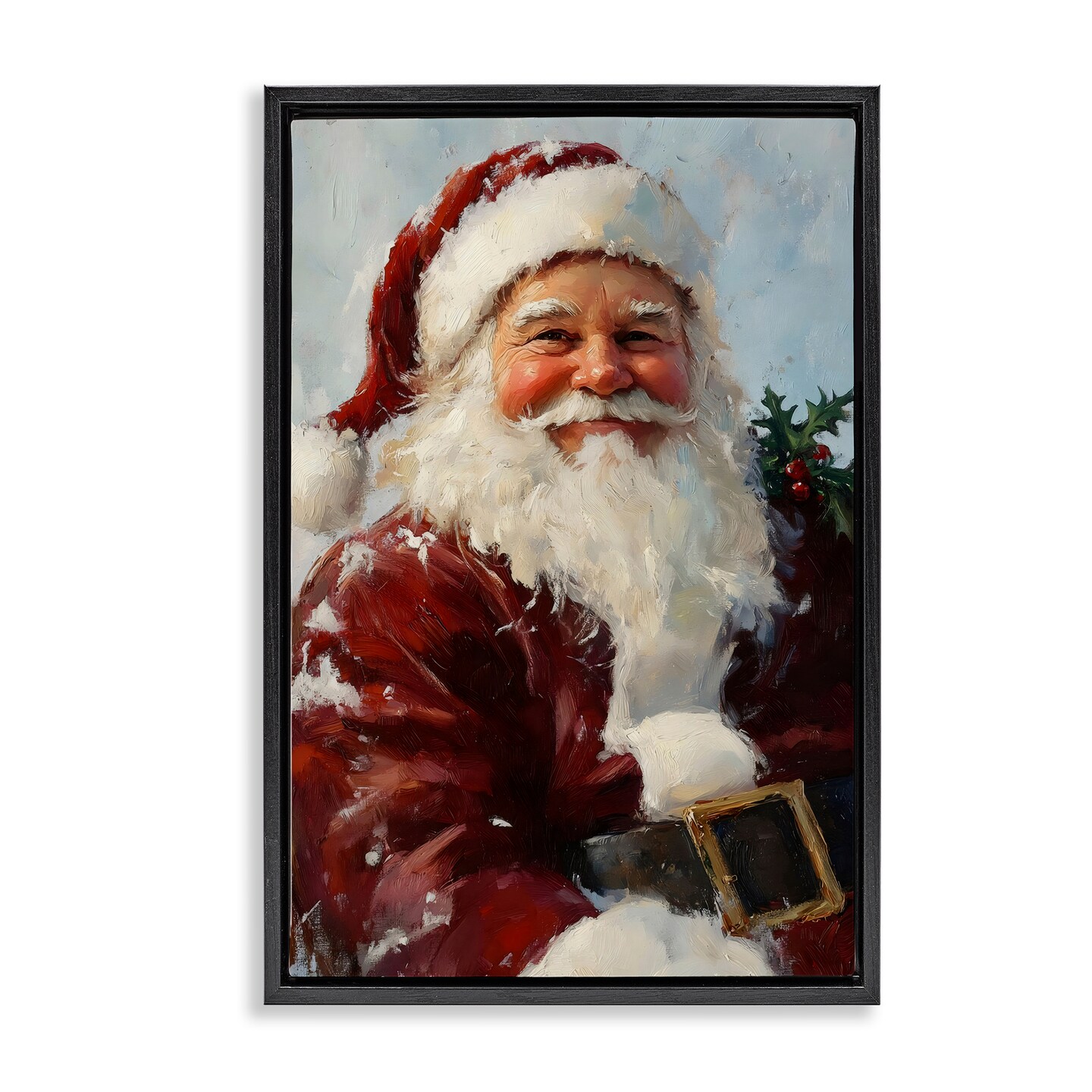Stupell Industries Rosy Cheeked Santa Smile Floating Frame, design by Petal Prints Design