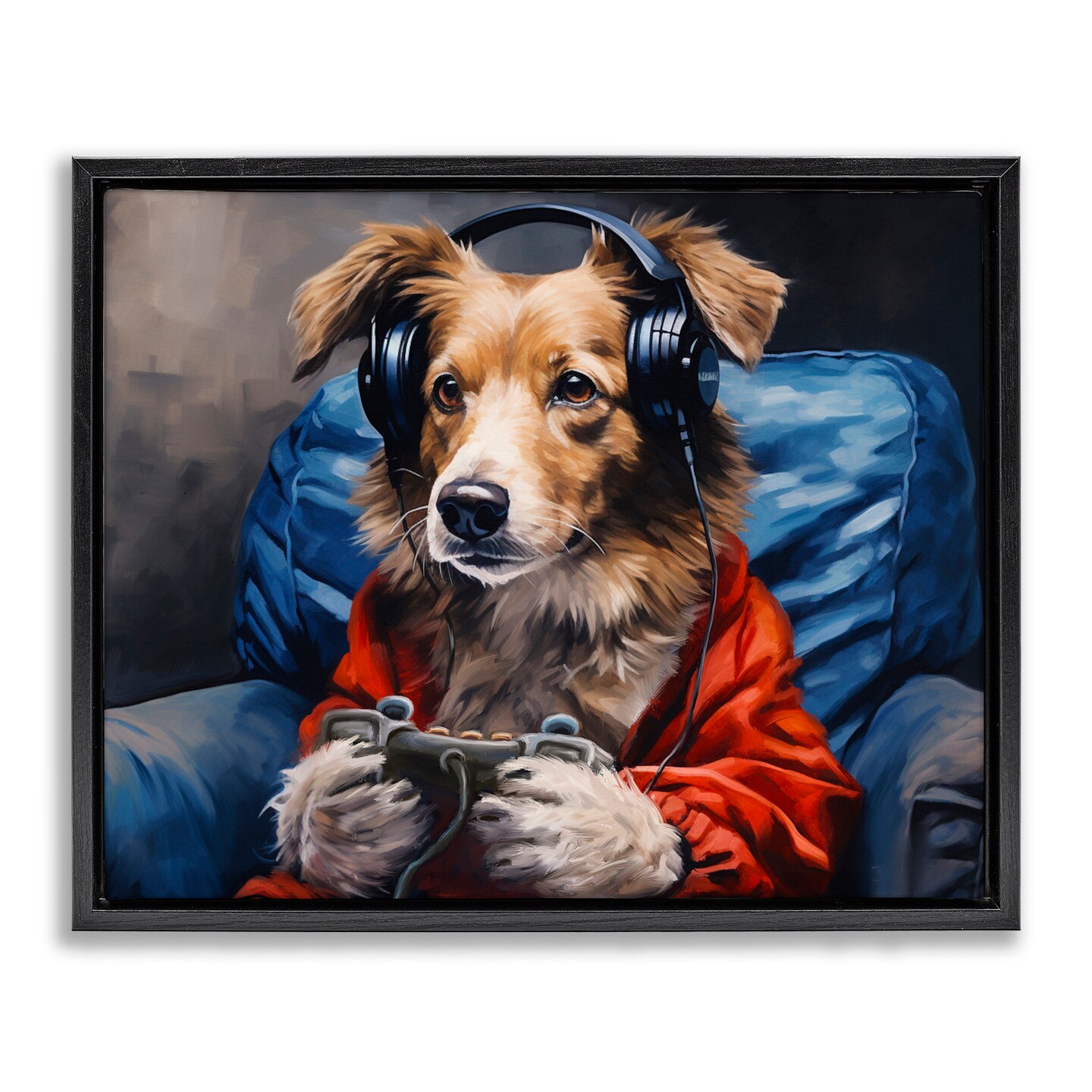 Stupell Industries Game Master Dog Floating Frame, design by Shawna Stewart